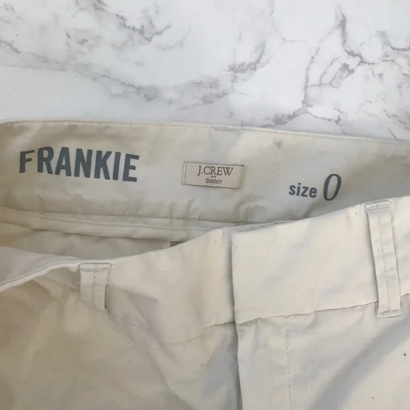 J. Crew Frankie off white stretch walking shorts - Picture 7 of 10